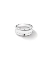 Wide Flared Ring in Sterling Silver