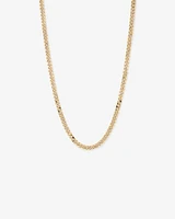 55cm (22") 6.8mm Width Semi Solid Diamond Cut Curb Chain in 10kt Yellow Gold