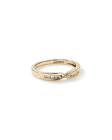 Wedding Ring with Diamonds in 14kt Yellow Gold