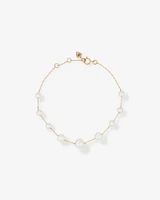 Bracelet with Cultured Freshwater Pearls in 10kt Yellow Gold