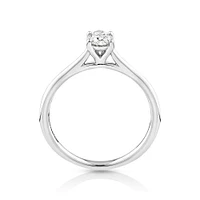0.50 Carat TW Oval Solitaire Engagement Ring in 14kt White Gold
