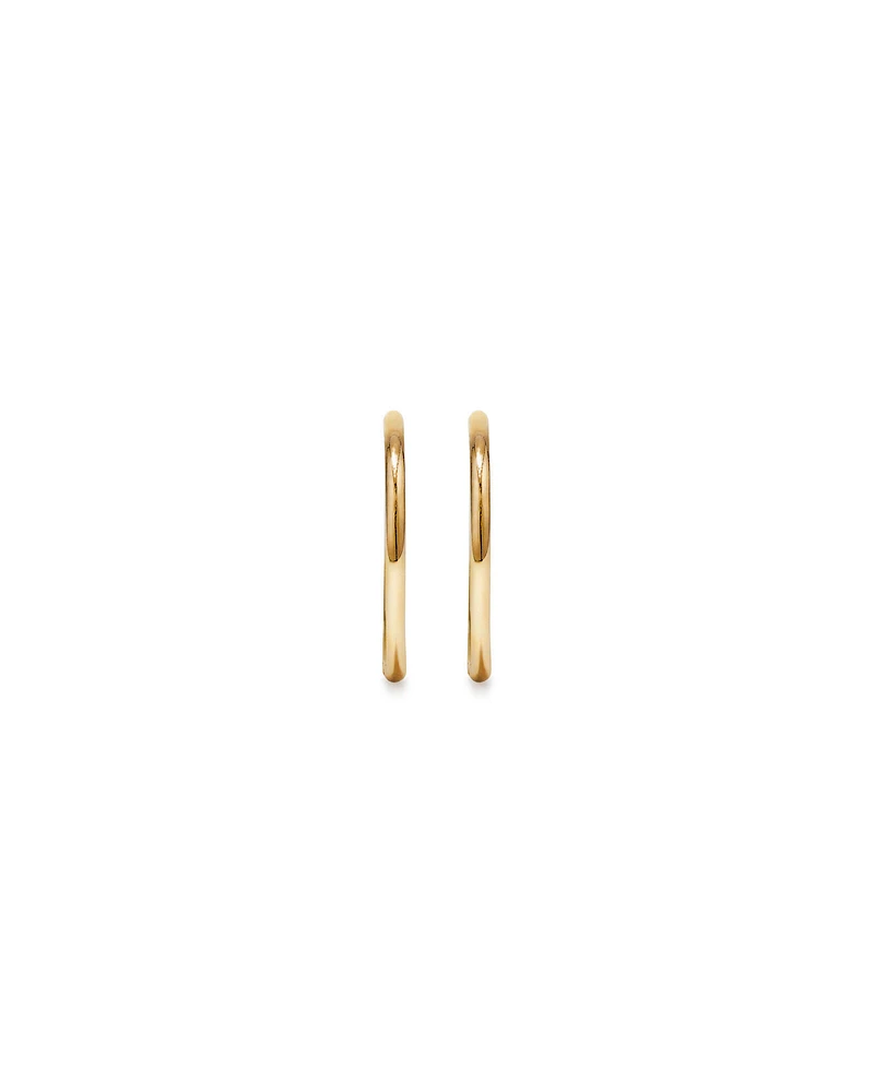 Anneaux courts en or jaune 14 K de 10 mm