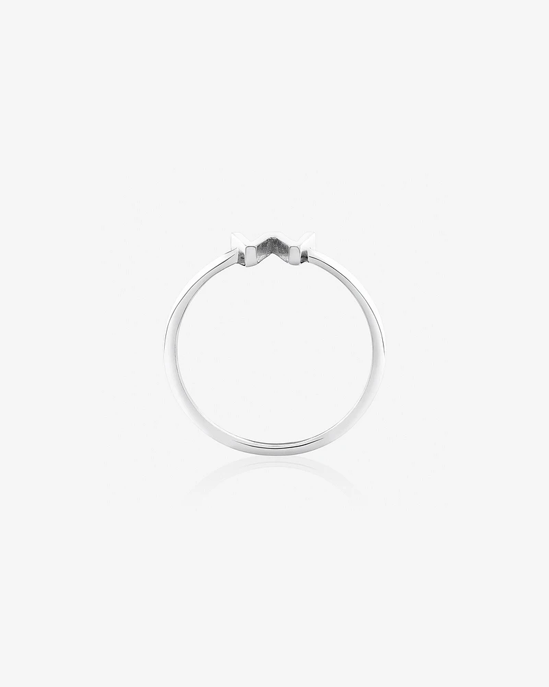 C Initial Ring in Sterling Silver