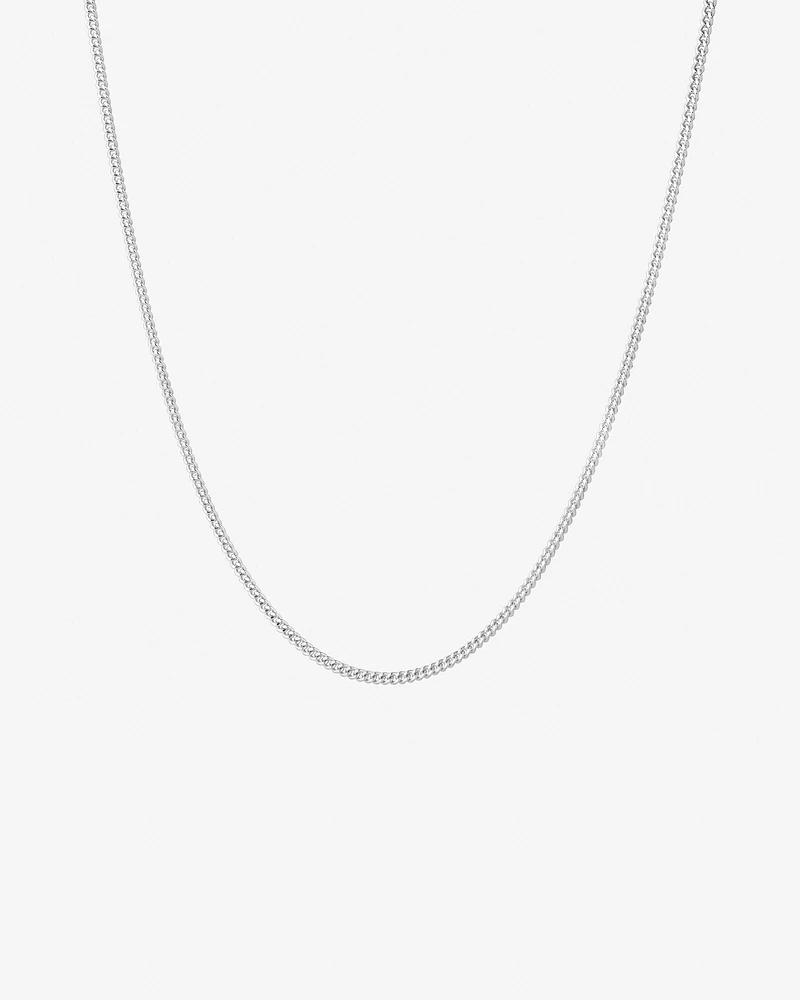 50cm (20") 2mm Width Curb Chain in Sterling Silver