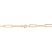 45cm (18”) 4.5mm Width Hollow Rectangular Link Chain in 10kt Yellow Gold