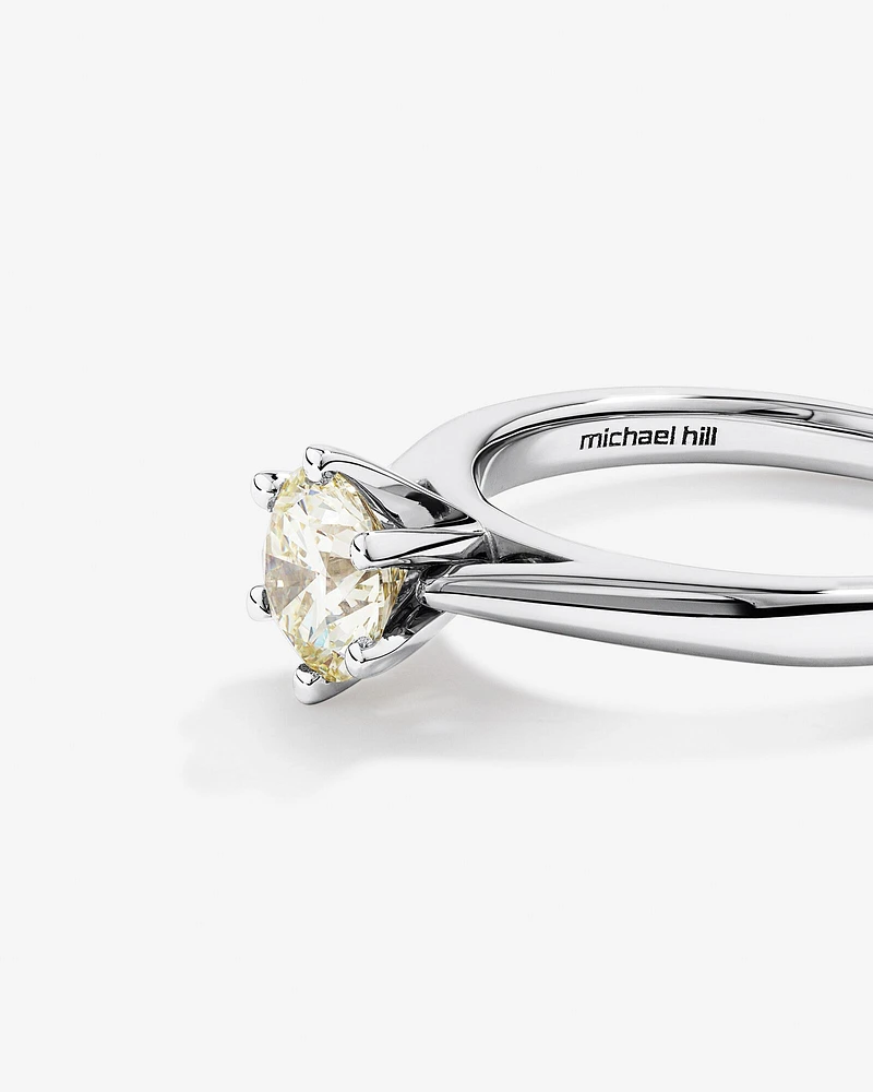 1 Carat Diamond Solitaire Ring in 14kt White Gold