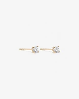 Certified Carat TW Diamond Solitaire Stud Earrings in 18kt White Gold