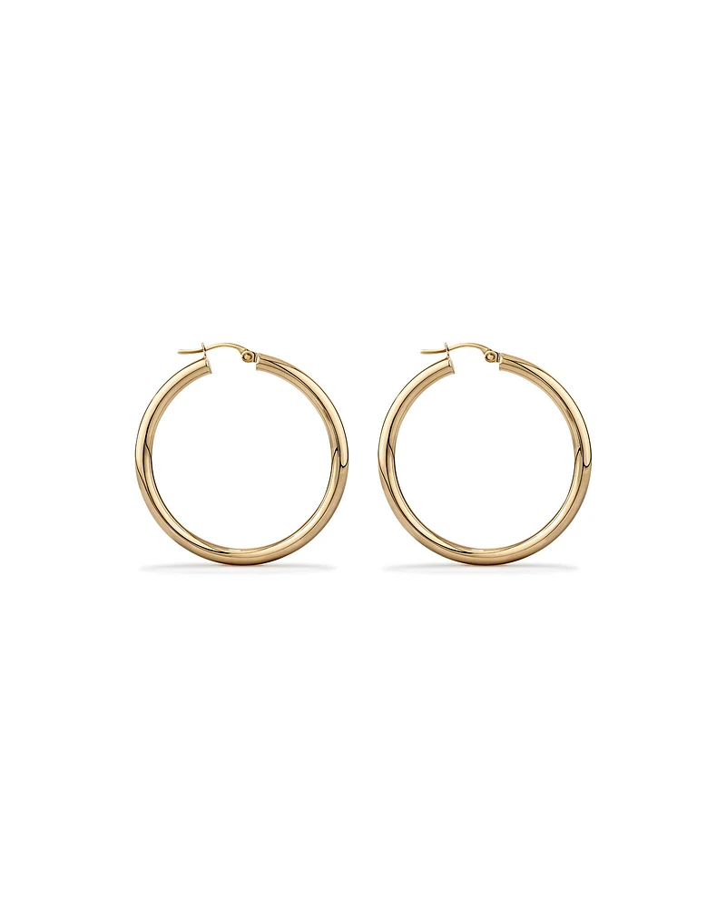 30mm Hoop Earrings in 10kt Yellow Gold