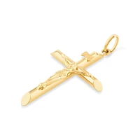 Crucifix Cross Pendant in 10kt Yellow Gold