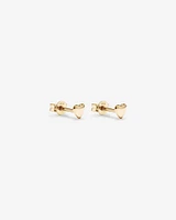 Heart Stud Earrings in 10kt Yellow Gold