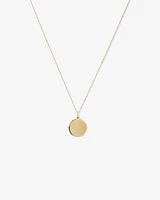 Diamond Accent Engravable Circle Pendant in 10kt Yellow Gold