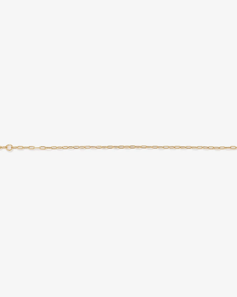 19cm (7.5") 2mm Hollow Paperclip Bracelet in 10kt Yellow Gold