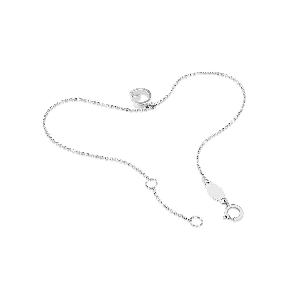 Bracelet à initiale « D » en argent