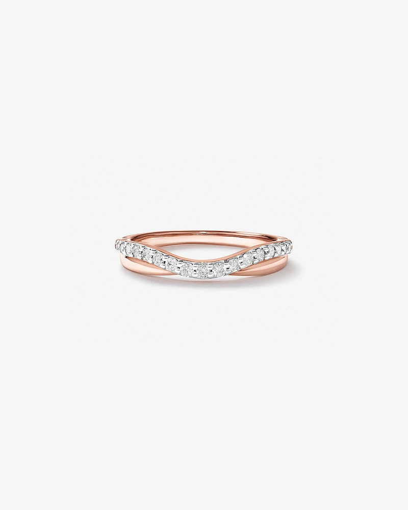 Wedding Ring with 0.25 Carat TW of Diamonds in 14kt Rose Gold