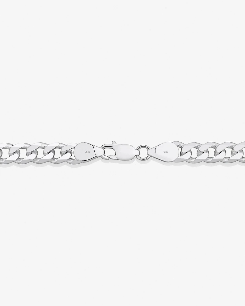 60cm (24") 7.2mm Width Curb Chain in Sterling Silver