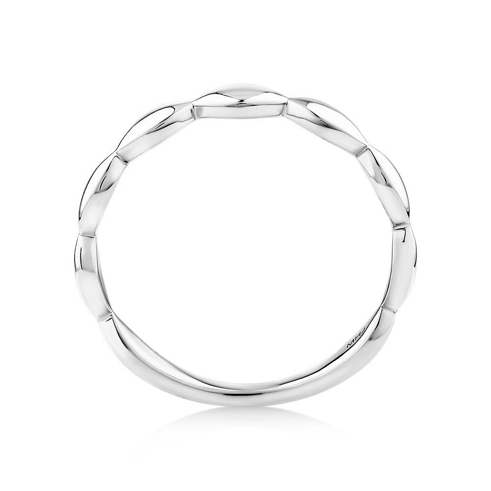 Bague empilable en argent sterling en forme de marquise