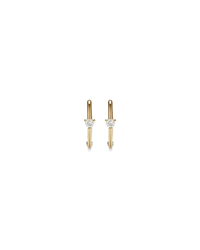 Diamond Accent Sleeper Earrings in 10kt Gold