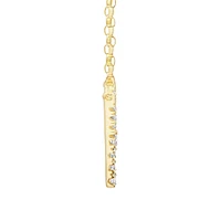 "K" Initial Necklace with 0.10 Carat TW of Diamonds in 10kt Yellow Gold