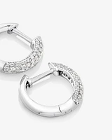 Pavé Knife Edge Earrings with .38TW of Diamonds in 10kt White Gold