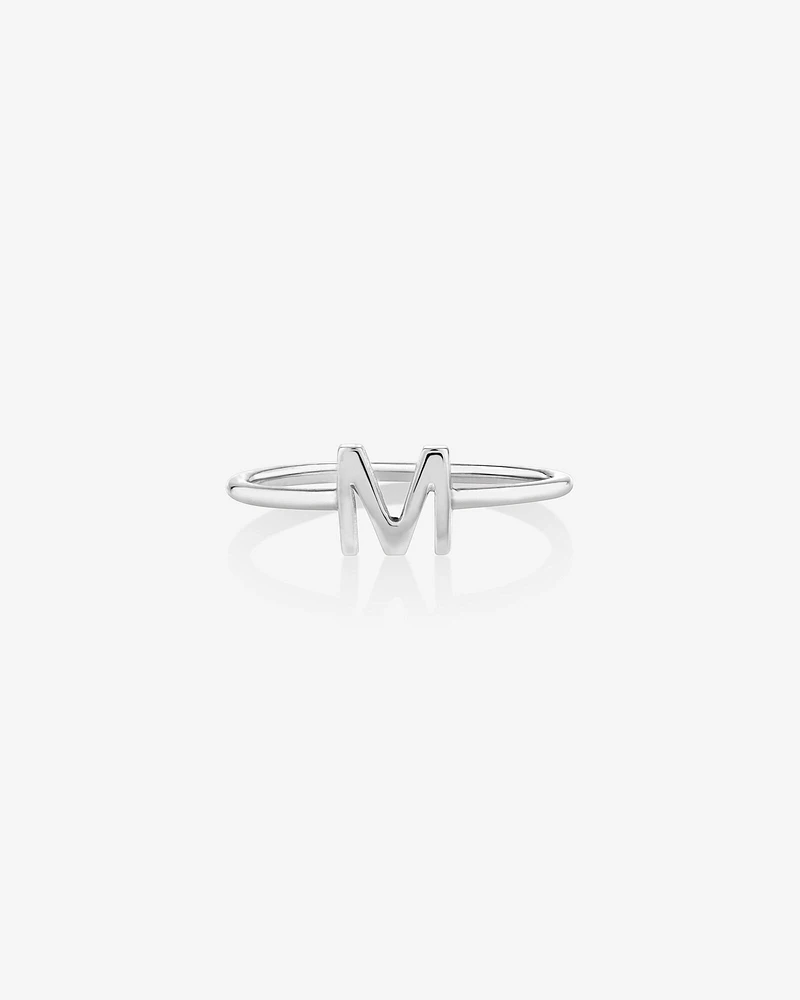 C Initial Ring in Sterling Silver