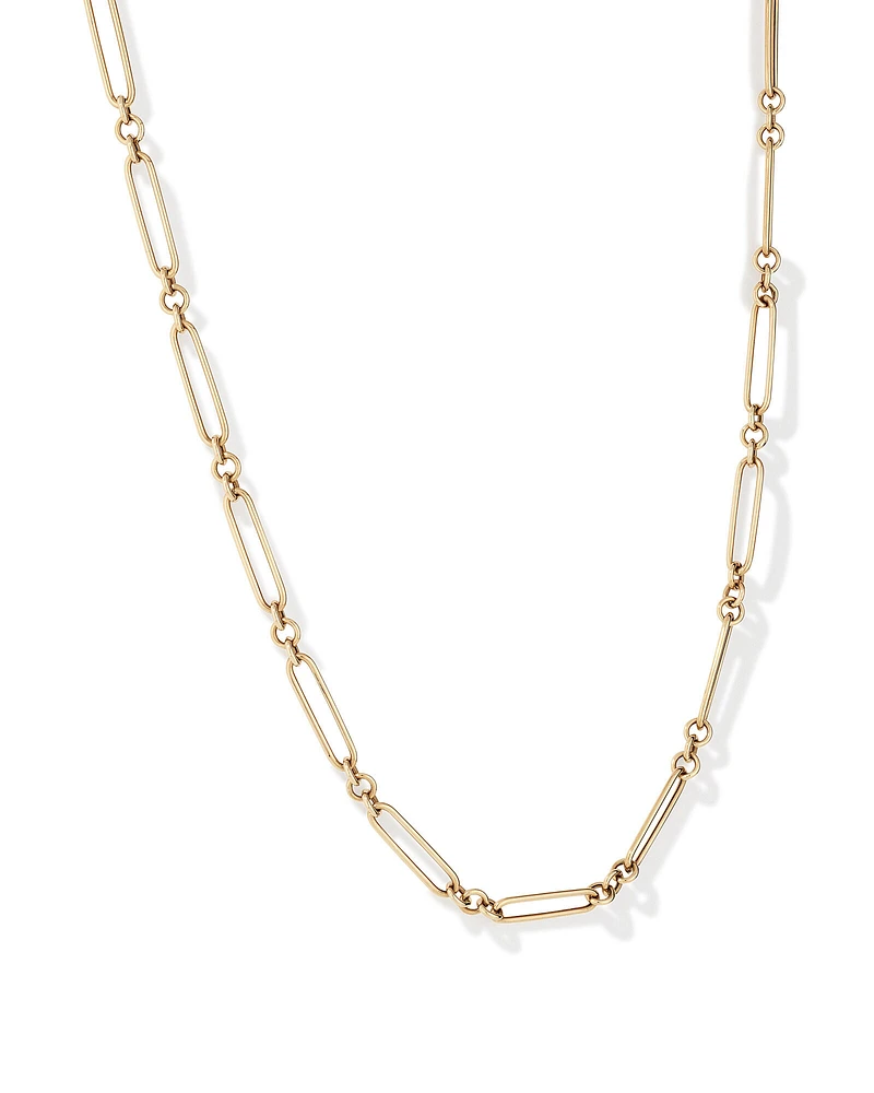 5.00mm Wide Paperclip 3 and 1 Chain in 10kt Yellow Gold