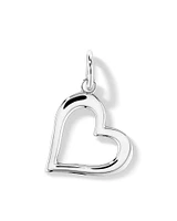 Open Love Heart Pendant in Sterling Silver