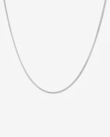 55cm (22") 1.5mm-2mm Width Curb Chain in Sterling Silver