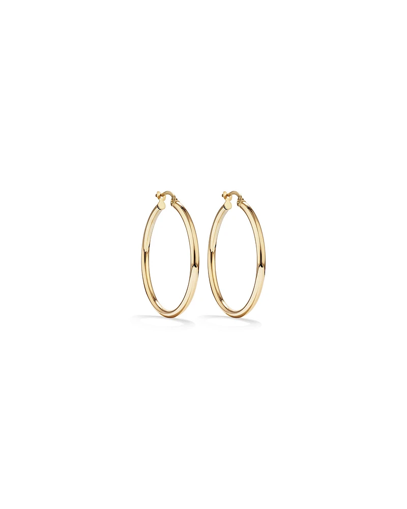 25mm Hoop Earrings in 10kt Rose Gold