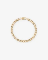 21cm (8.5") 6mm-6.5mm Width Curb Bracelet in 10kt Yellow Gold