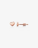 4mm Heart Stud Earrings in 10kt Rose Gold