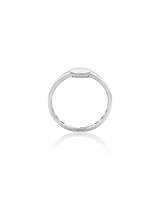 Round Signet Ring in Sterling Silver