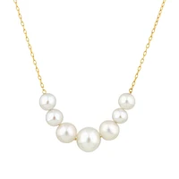 Cultured Freshwater Pearl Necklace in 10kt Yellow Gold