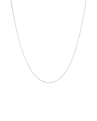 45cm (18") 0.66mm Width Box Chain in 18kt White Gold