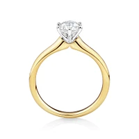 Certified Solitaire Engagement Ring with a 3/4 Carat TW Diamond in 18kt White Gold