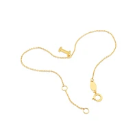19cm (7.5") C Initial Bracelet in 10kt Yellow Gold