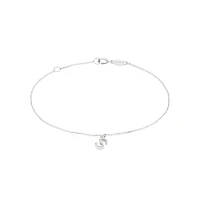 19cm (7.5") N Initial Bracelet in Sterling Silver