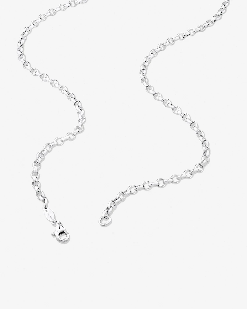 80cm (32") 3mm-3.5mm Width Belcher Chain in Sterling Silver