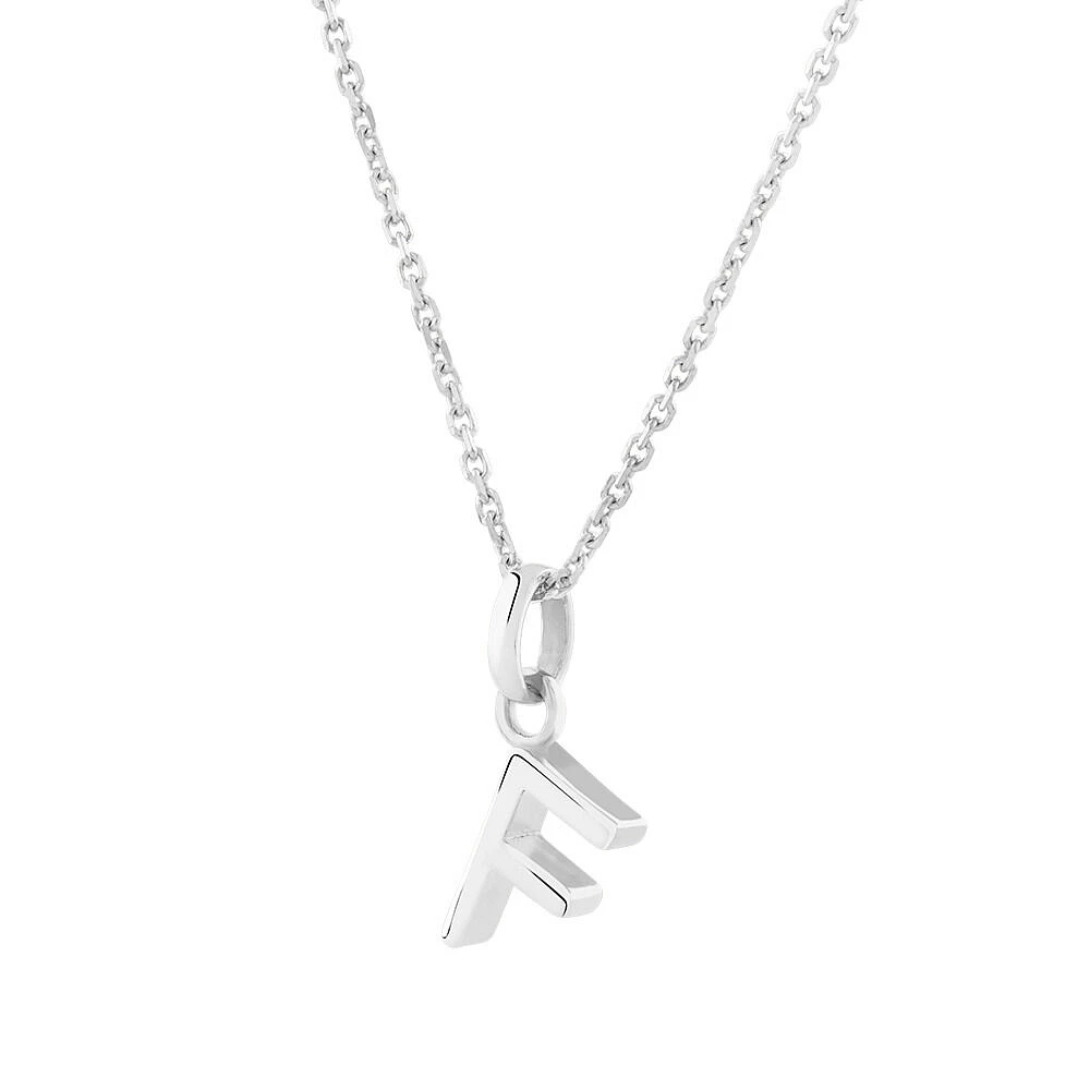 "U" Initial Pendant in Sterling Silver