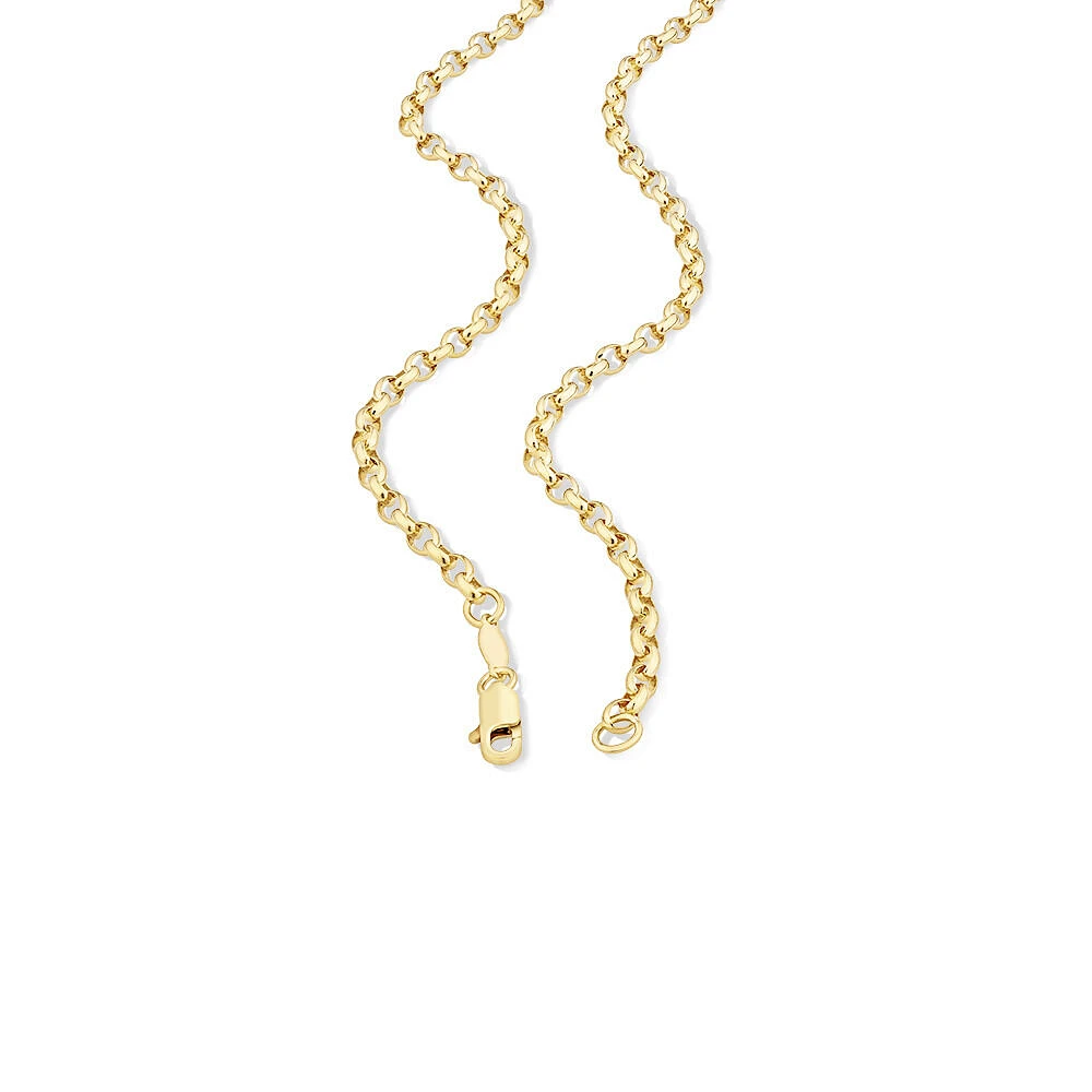 55cm (22") Oval Belcher Chain 10kt Yellow Gold