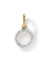 Diamond Letter O Initial Pendant in 10kt Yellow Gold