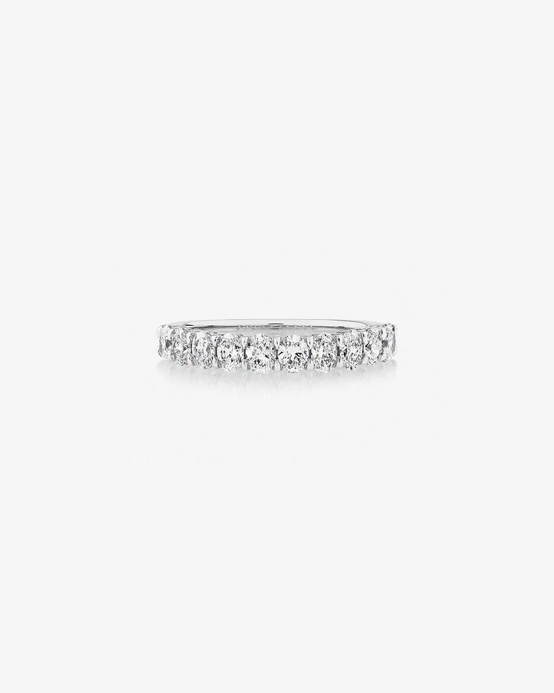 10 Stone Wedding Band with .90 Carat TW Diamonds in 14kt White Gold