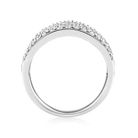 Pave Classic Ring with 1.50 Carat TW Diamond in 14kt White Gold