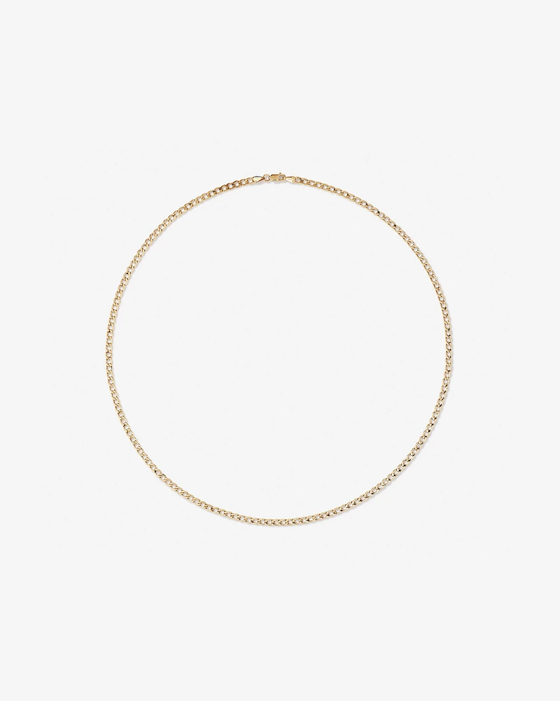 50cm (20") Semi Solid Curb Chain in 10kt Yellow Gold