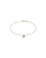 19cm (7.5") C Initial Bracelet in 10kt Yellow Gold