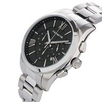 Men's Chronograph Watch in Black Tone Stainless Steel