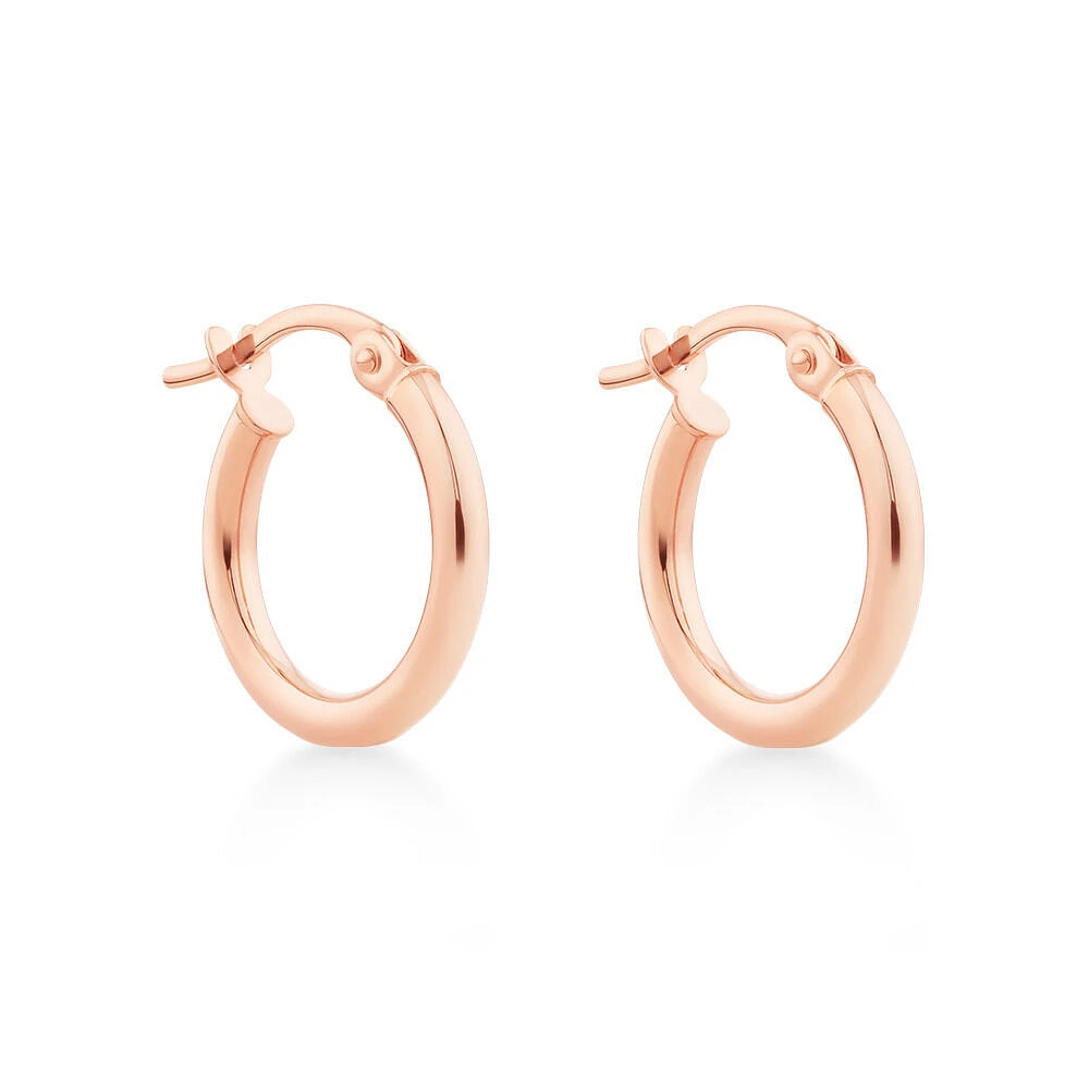 10mm Hoop Earrings in 10kt Rose Gold