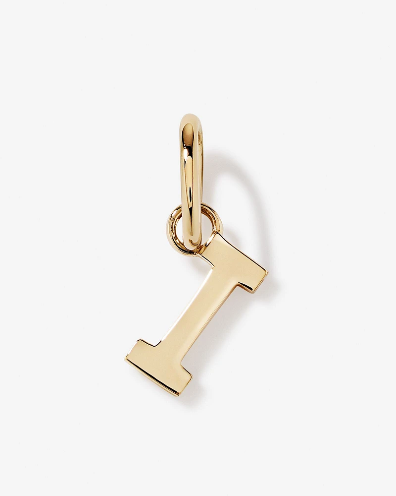 Letter Q Initial Pendant in 10kt Yellow Gold