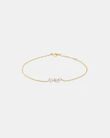 0.30 Carat TW Fancy Cut Laboratory-Grown Diamond Bracelet in 10kt Yellow Gold