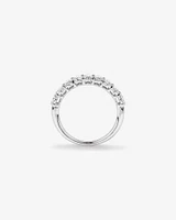 1.17 Carat TW Oval Laboratory-Grown Diamond Wedding Ring in 14kt White Gold