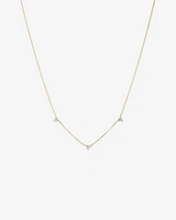 Station Necklace With 0.25 Carat TW Diamonds in 10kt Yellow Gold